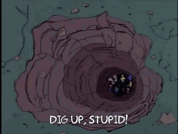 Dig Up The Simpsons Digging GIF
