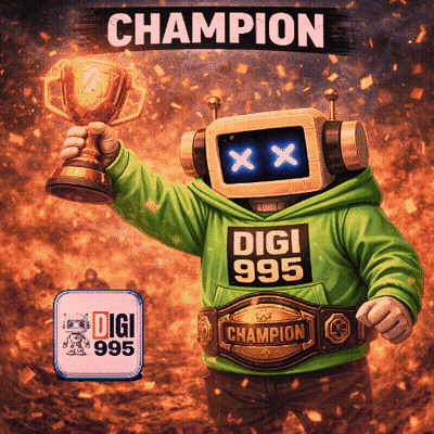 Digi 995 Champion Holding Trophy GIF