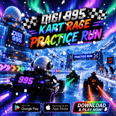Digi 995 Kart Race Practice Run Advertisement GIF