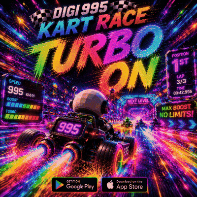 Digi 995 Kart Race Turbo Robot Driving Kart GIF
