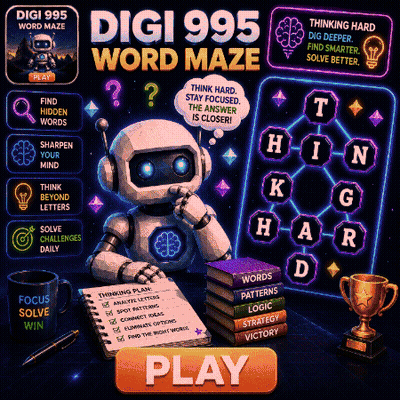 Digi 995 Word Maze Robot Advertisement GIF