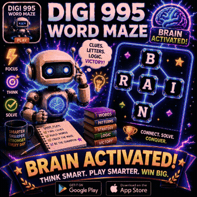 Digi 995 Word Maze Robot Advertisement GIF