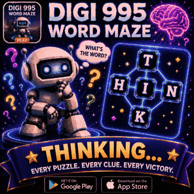 Digi 995 Word Maze Robot Advertisement GIF