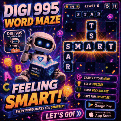 Digi 995 Word Maze Robot Reading Book GIF