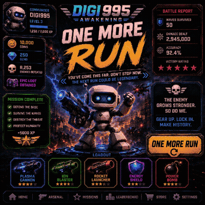 Digi995 Awakening Robot With Gun GIF