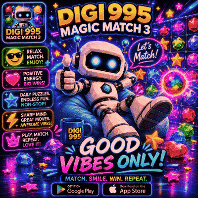 Digi995 Magic Match 3 Robot GIF