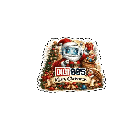 Digi995 Merry Christmas Robot Santa Sticker