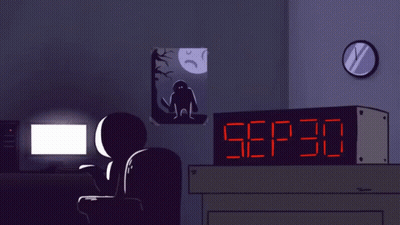 Digital Clock Showing October 1St GIF
