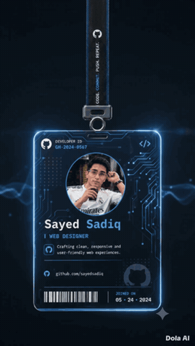 Digital ID Card Sayed Sadiq GIF