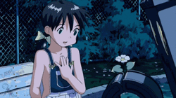 Digital Juice Girl Given Anime Flower GIF