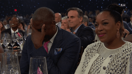 Dikembe Mutombo Cracking Up Lol  GIF