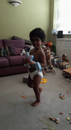 Dilly Dilly Cute Baby Guitar Playing GIF