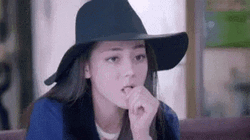Dilraba Dilmurat Looking Around Nail Biting GIF
