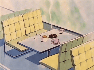 Diner With Table Chairs and Smoke