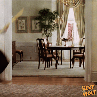 Dining Room With Rekt Wolf GIF