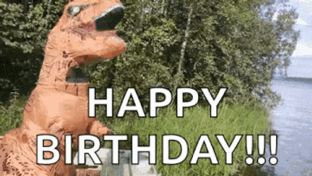 Dino Happy Birthday GIF