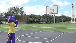 Dino Mascot Missed Shot GIF