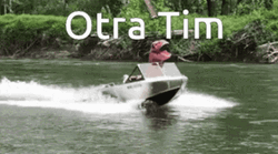 Dino On Motorboat GIF