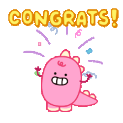 Dino Party Sticker GIF