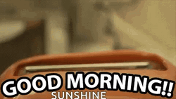 Dino Toasted Bread Good Morning Sunshine GIF
