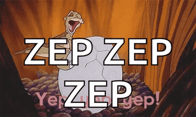 Dinosaur Coming Out Of Egg Zep Zep Yep Yep GIF