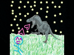 Dinosaur Dance Cute Drawing GIF