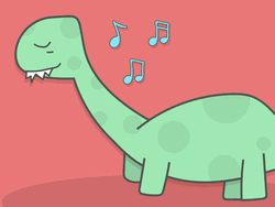Dinosaur Dance While Singing GIF