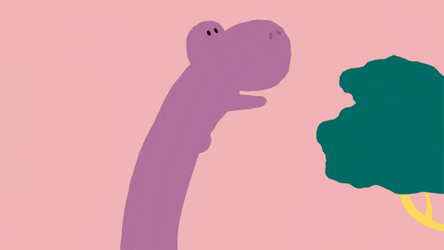 Dinosaur Eat Gree Leaves GIF