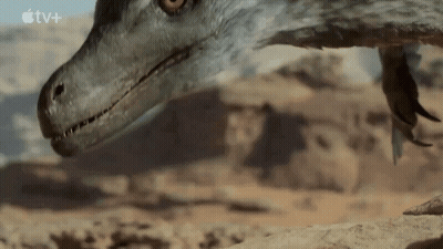 Dinosaur Face With Apple TV Logo GIF