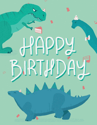 Dinosaur Happy Birthday GIF