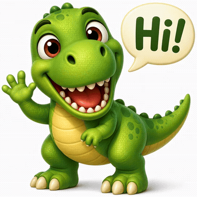 Dinosaur Hi GIF