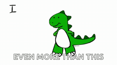 Dinosaur Holding Stick I Miss You This Much Even More Than This GIF