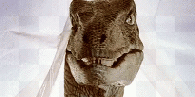 Dinosaur In White Dress GIF