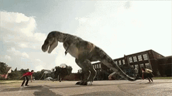 Dinosaur Jumping Rope GIF