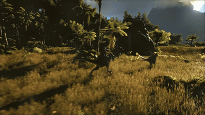 Dinosaur Running In A Field GIF