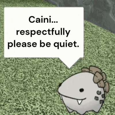 Dinosaur Saying Caini Respectfully Please Be Quiet GIF