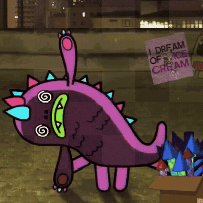 Dinosaur Saying I Dream Of Peace Cream GIF