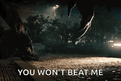 Dinosaur Saying You Won't Beat Me GIF