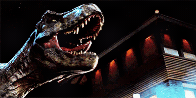 Dinosaur Sitting On Toilet With Toilet Paper GIF