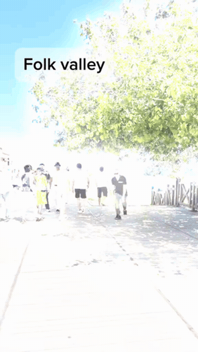 Dinosaur Skeleton Next To Son And Folk Screen GIF
