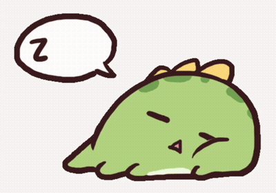 Dinosaur Sleeping Zzz Speech Bubble GIF