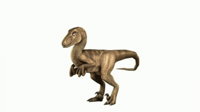 Dinosaur Standing On Hind Legs GIF