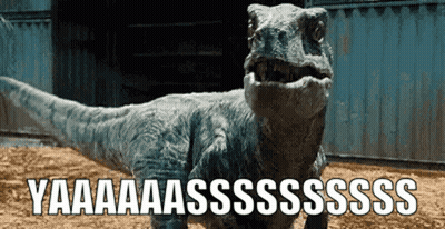 Dinosaur Yaaaaasssss GIF