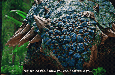 Dinosaur You Can Do This I Know You Can I Believe In You GIF