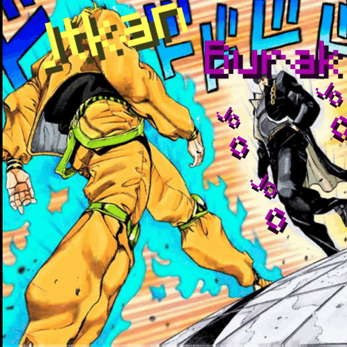 Dio And Stardust Crusaders Purple Letters Saying Threat GIF
