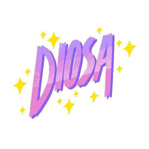 Diosa Logo With Stars Sticker