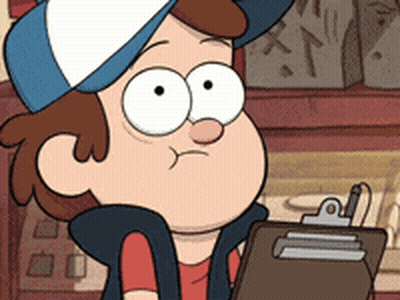 Dipper From Gravity Falls Is Holding A Clipboard GIF