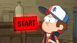 Dipper Pines Pressing Start GIF