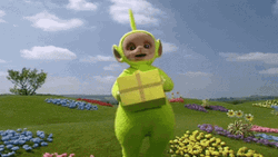 Dipsy Teletubby Present Happy Dance GIF