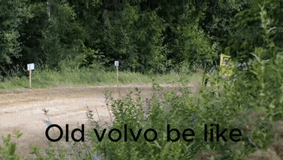 Dirt Road With Old Volvo Be Like GIF